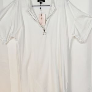 NWT Missguided oversized white tee shirt or dress Size‎ 10